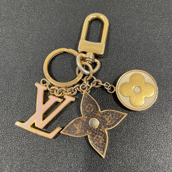 Louis Vuitton Gold/Monogram/Pink Spring Street Bag Charm and Key Holder (JB1222) - Picture 1 of 1